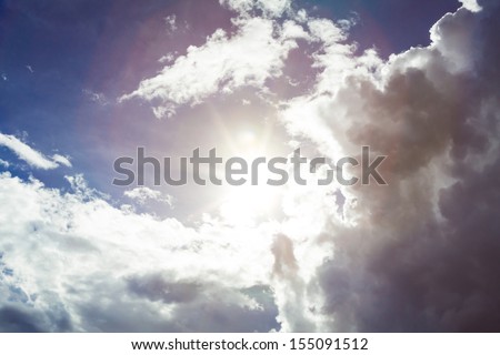 Sun and rain clouds