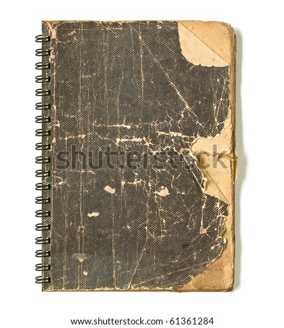 Grunge vintage old cover of notebook
