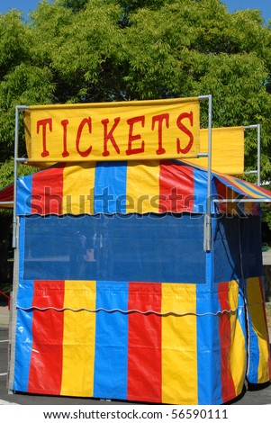 Colorful County Fair Ticket Booth