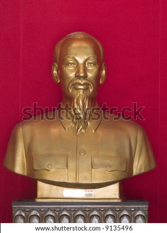 Sculpture of Ho Chi Minh, the leader of North Vietnam during the Vietnam War.