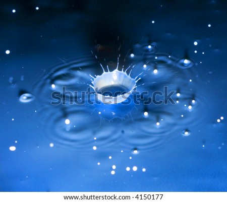 Milk drop white splash