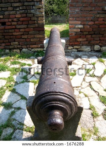 Old gun on fortress in Belgrade.