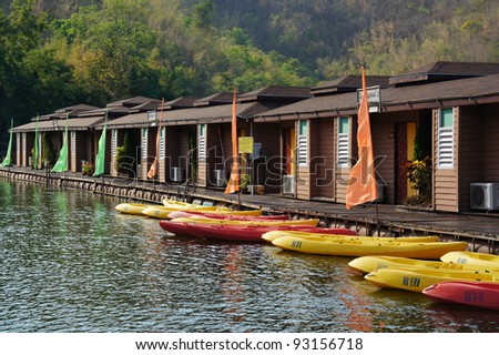 Raft River House with the colorful kayaks