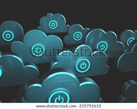 Image background concept of cloud computing. Clipping path included.