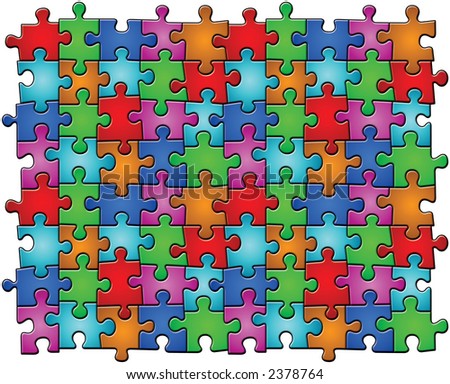 Infinite Puzzle. You can copy the pieces and to insert one beside to another in an infinite way.
