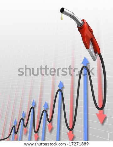 Gas Price (Oscillation Stock Market). The pipe in the format of a chart, representing the value of gas.