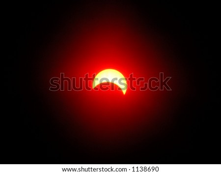 Solar eclipse, abstract light effect