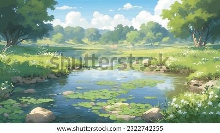 Similar – Image, Stock Photo Small river in the Winter