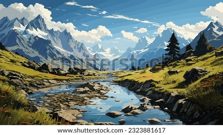 Similar – Image, Stock Photo Small river in the Winter