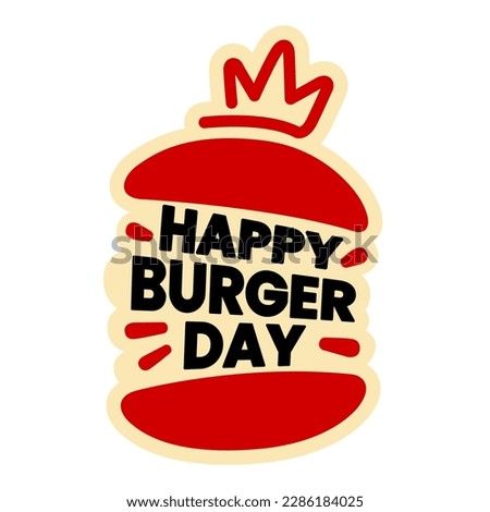National Hamburger Day logo vector illustration