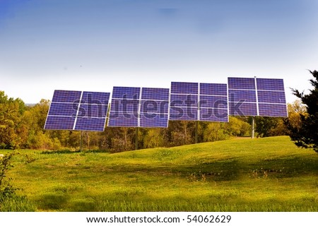 Solar panels on a home property