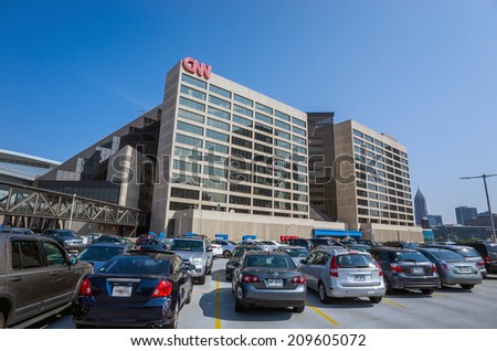 ATLANTA - AUGUST 10: CNN Center in Atlanta on August 10, 2014. The CNN Center is the world headquarters of CNN.