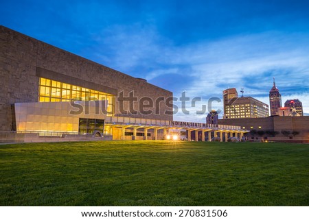 INDIANAPOLIS, INDIANA, April 15, 2015: Indiana State Museum that houses exhibits of science, art, culture and history of Indiana. It is also a site of the largest in the state IMAX screen.