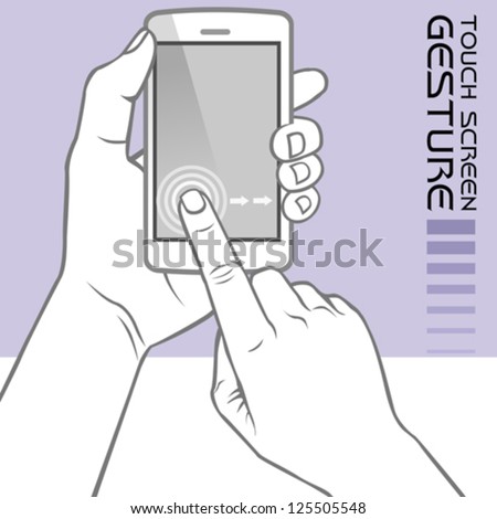 Commonly Used Touch Screen Gestures on Mobile Phone : Slide