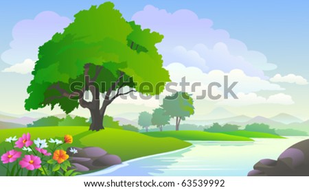 BEAUTIFUL LAKE VIEW AND TREES