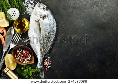 Similar – Image, Stock Photo Stock fish fillet with turmeric courgettes