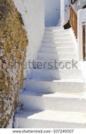 Old steps leading up to a home in Matala on Crete