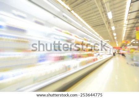 blurred image background with food and drinks In the mall