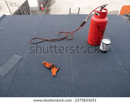 Image, Stock Photo The red gloves felt pushed to the edge of the table and wished back to the hand with the red ring.