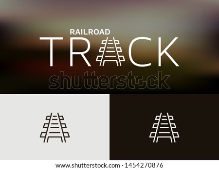 Railroad Tracks Icon/Logo, monoline concept