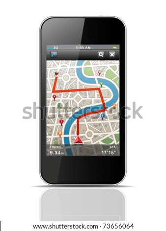 Smartphone with Navigation.