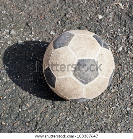 The left old ball on the ground