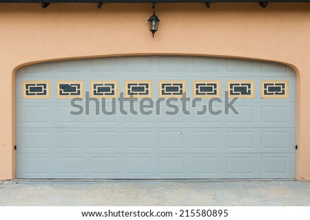 garage door of a detached house