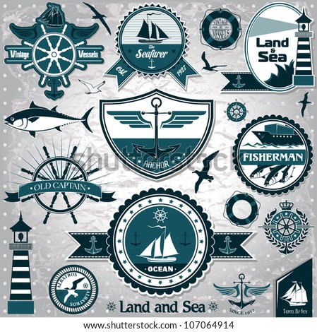 Large collection of vintage nautical labels 2
