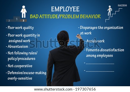 Employee bad attitude and problem behavior