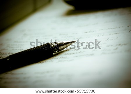 Pen And Paper Stock Photo 55915930 : Shutterstock