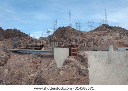 Hoover dam hydro electric power plant in Nevada Colorado United States