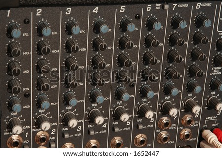 sound mixing board