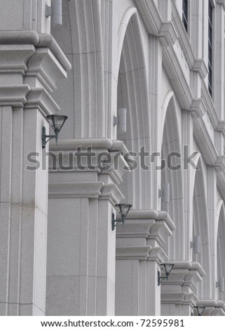 pillars of old building