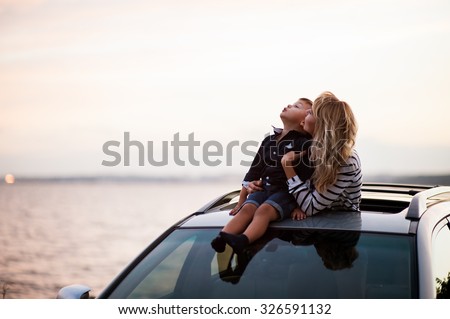 Similar – Image, Stock Photo Woman having fun throwing sand in desert