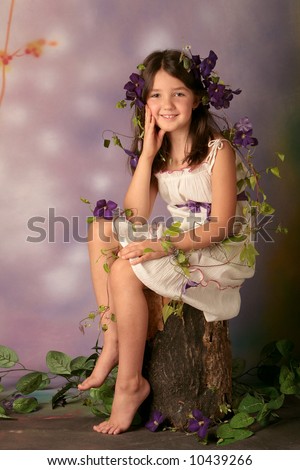 Little flower fairy - purple
