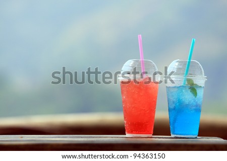 two cups of sada drink