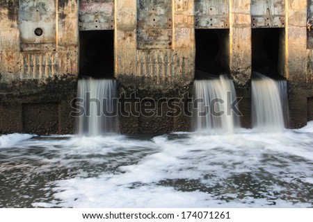 Waste water to small canal