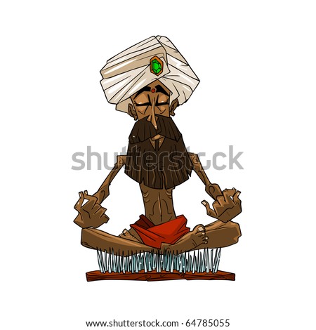 Fakir Illustration - 64785055 : Shutterstock