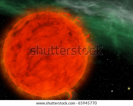Background of sun and space