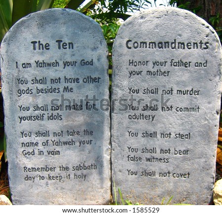 The Ten Commandments Stock Photo 1585529 : Shutterstock