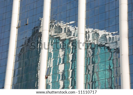 skyscraper window reflections