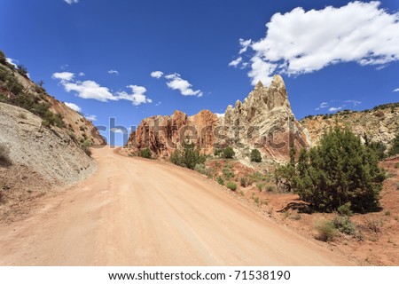 Colorful rock formations along BLM Road 400, Cottonwood Canyon Road, between US Highway 89 and Utah State Route 12, Utah, USA