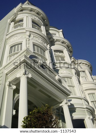 Classical downtown San Francisco impression: a beautifully renovated Victorian house near the Haight-Ashbury district.