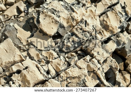 sea eroded limestone at the dalmatian coast, croatia