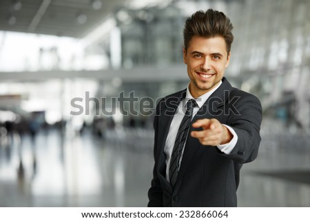 Businessman Pointing at You