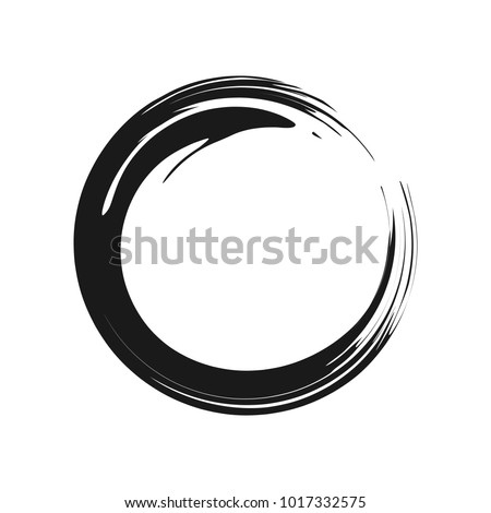 Zen Symbol Abstract Brush Vector Graphic Design