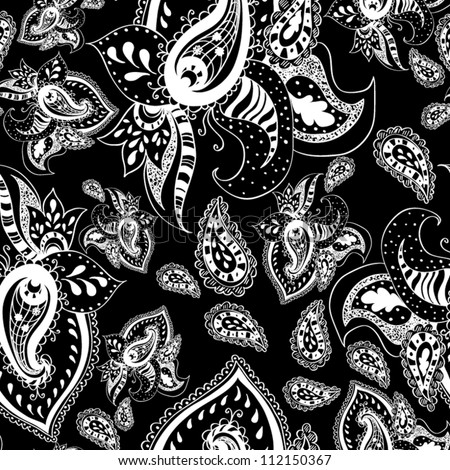 Black And White Seamless Pattern Abstract Seamless Background With ...