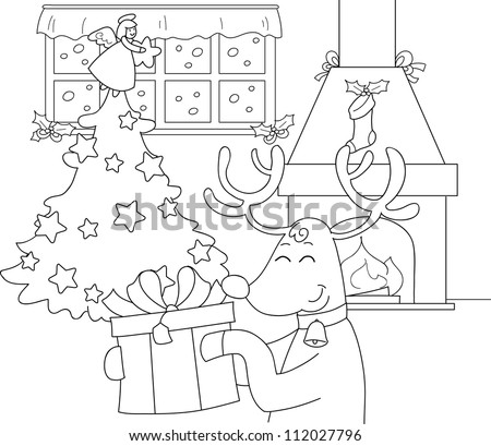 Christmas Black And White Clip Art Black And White Christmas Fireplace Clipart Black And White Stunning Free Transparent Png Clipart Images Free Download