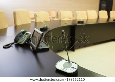 microphone on conference table