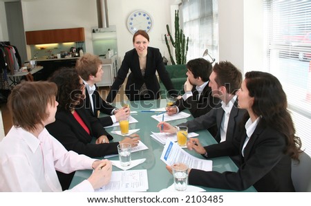 business meeting with female business leader